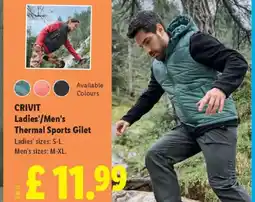 Lidl CRIVIT Ladies'/Men's Thermal Sports Gilet offer