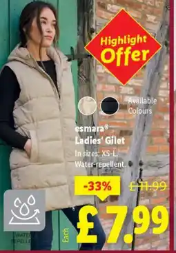 Lidl Esmara Ladies' Gilet offer