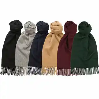 Costco Glen Isla Cashmere Plain Scarf in 6 Colours offer