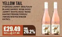 Bestway YELLOW TAIL P’grigio/jammy red/sauv blanc/jammy rose roo/ jammy white roo/ rose offer