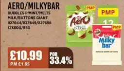 Bestway AERO/MILKYBAR Bubbles p'mint/melts milk/buttons giant offer