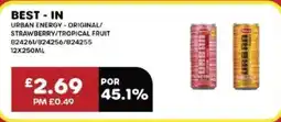 Bestway BEST-IN Urban energy original/ strawberry/tropical fruit offer