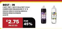 Bestway BEST-IN L'ade/diet l'ade/cola/diet cola/ cherryade/orangeade/d' &' b offer