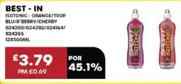 Bestway BEST-IN Isotonic orange/trop blu/r'berry/cherry offer