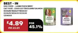 Bestway BEST-IN Dog food - lamb/chkn/beef/ cat food - chkn jly/trk&lamb/salmon offer