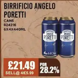 Bestway BIRRIFICIO ANGELO PORETTI Cans offer