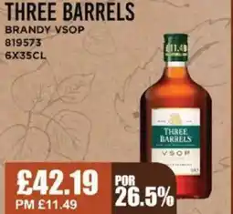 Bestway THREE BARRELS Brandy vsop offer