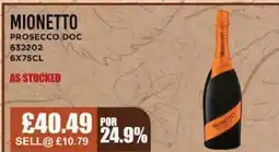 Bestway MIONETTO Prosecco doc offer