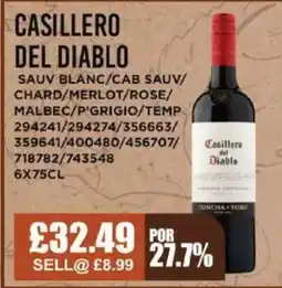 Bestway CASILLERO DEL DIABLO Sauv blanc/cab sauv/ chard/merlot/rose/ malbec/p'grigio/temp offer