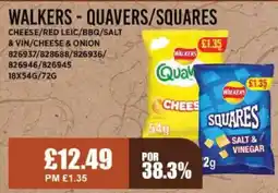 Bestway WALKERS-QUAVERS/SQUARES Cheese/red leic/bbq/salt & vin/cheese & onion offer