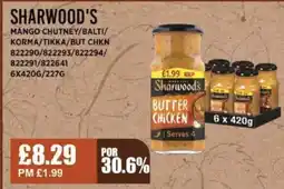 Bestway SHARWOOD'S Mango chutney/balti/ korma/tikka/but chkn offer