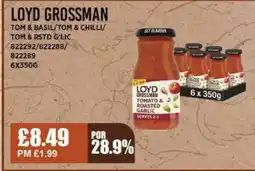 Bestway LOYD GROSSMAN Tom & basil/tom & chilli/ tom & rstd g'lic offer