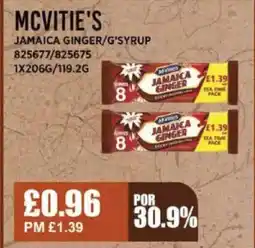 Bestway MCVITIE'S Jamaica ginger/g'syrup offer