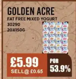 Bestway GOLDEN ACRE Fat free mixed yogurt offer