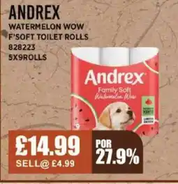 Bestway ANDREX Watermelon wow f'soft toilet rolls offer
