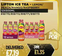 Bestway Lipton ice tea - lemon/ peach/mango/raspberry offer
