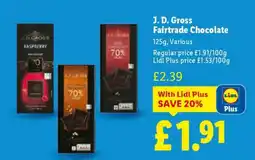 Lidl J. D. Gross Fairtrade Chocolate offer