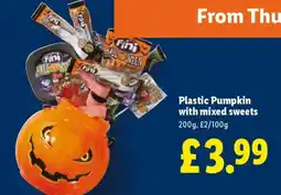 Lidl Plastic Pumpkin with mixed sweets offer
