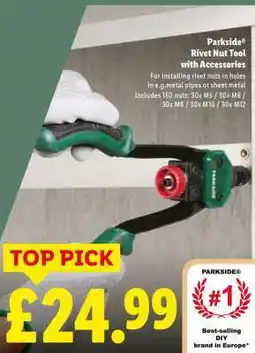 Lidl Parkside Rivet Nut Tool with Accessories offer