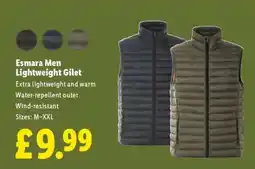 Lidl Esmara Men Lightweight Gilet offer
