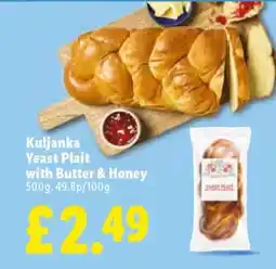 Lidl Kuljanka Yeast Plait with Butter & Honey offer