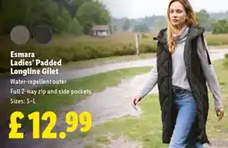 Lidl Esmara Ladies’ Padded Longline Gilet offer
