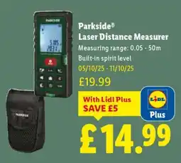 Lidl Parkside Laser Distance Measurer offer