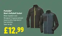 Lidl Parkside Men's Softshell Jacket offer