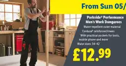 Lidl Parkside Performance Men’s Work Dungarees offer