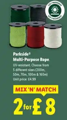 Lidl Parkside Multi-Purpose Rope offer
