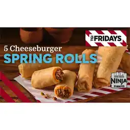 Iceland TGI Fridays Cheeseburger Spring Rolls 250g offer