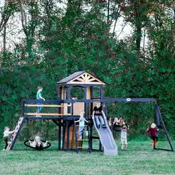Costco Backyard Discovery Timber Crossing Wooden Playcentre and Swing Set (3-10 Years) offer