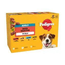 Iceland PEDIGREE Adult Wet Dog Food Mixed Selection in Jelly 12 x 100g Pouch offer