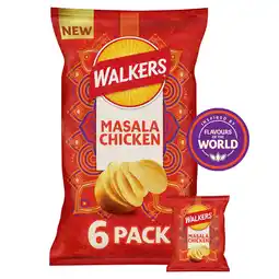Iceland Walkers Crisps Masala Chicken Flavour Multipack 6x25g offer