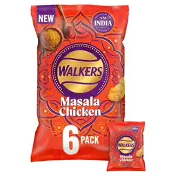 Iceland Walkers Crisps Masala Chicken Flavour Multipack 6x25g offer