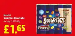 Lidl Nestlé Smarties Hexatube offer