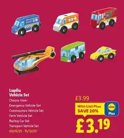 Lidl Lupilu Vehicle Set offer