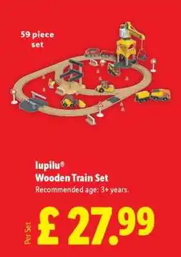 Lidl lupilu Wooden Train Set offer