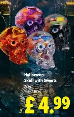 Lidl Halloween Skull with Sweets offer
