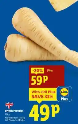 Lidl British Parsnips offer
