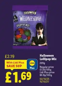 Lidl Halloween Lollipop Mix offer