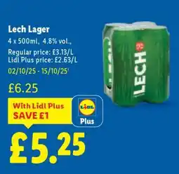 Lidl Lech Lager offer