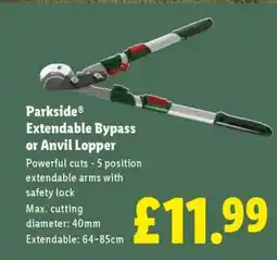 Lidl Parkside Extendable Bypass or Anvil Lopper offer