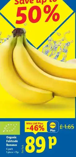 Lidl Organic Fairtrade Bananas offer