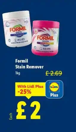 Lidl FORMIL Stain Remover offer