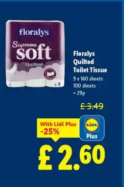 Lidl Floralys Quilted Toilet Tissue offer