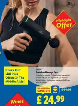Lidl CRIVIT Premium Massage Gun offer