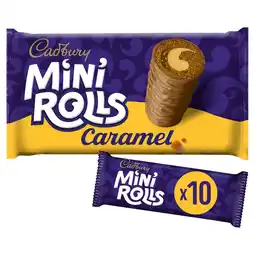 Iceland Cadbury 10 Mini Rolls Caramel offer