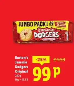 Lidl Burton's Jammie Dodgers Original offer