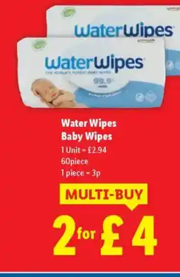 Lidl Water Wipes Baby Wipes offer